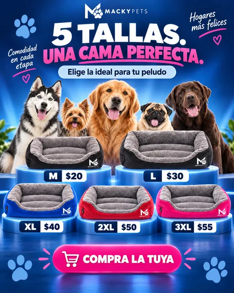 Camas Mackypets en 5 tallas, desde $20