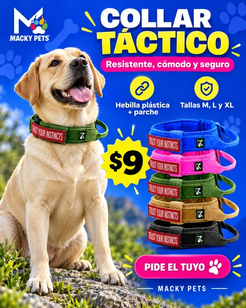 Collar Táctico con parche, $9